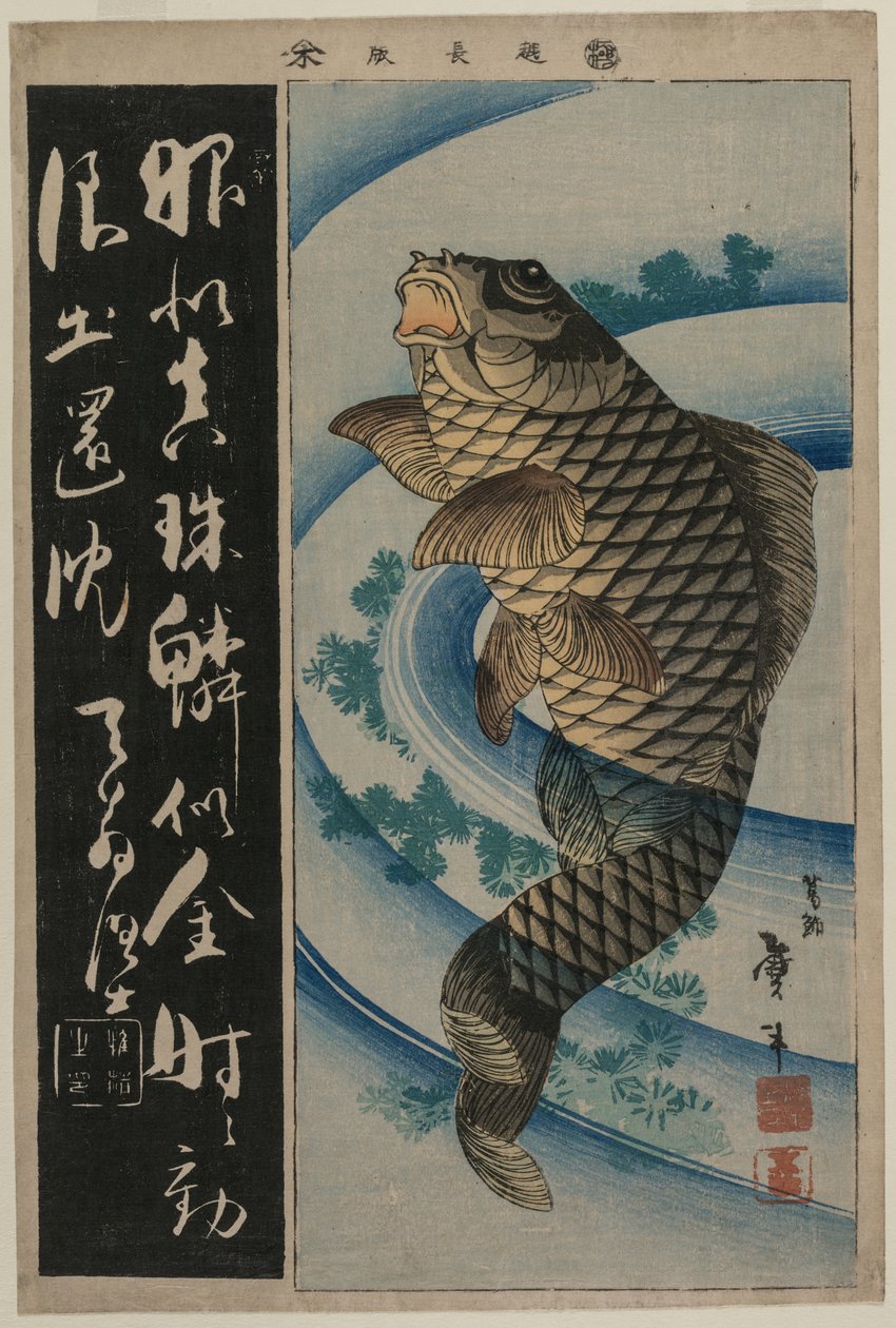 Sazan ve Su Yosunları by Katsushika Taito II