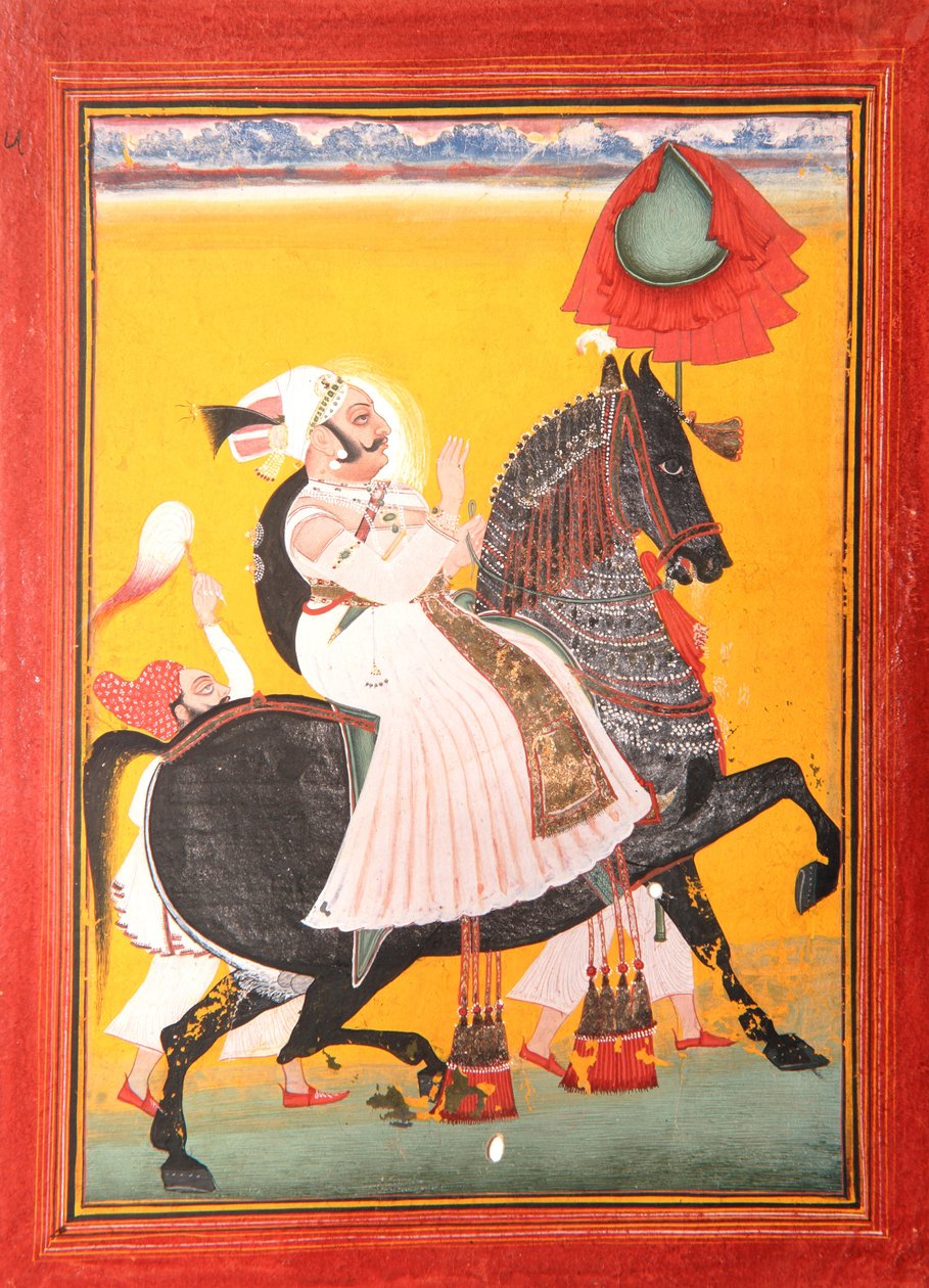 Rawat Ragho Das, 1778 (kağıt üzerinde opak wc ve altın) by Kavala