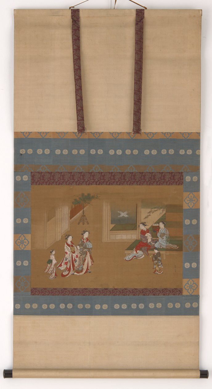 İki yujo, 18. yüzyıla yeni yıl çağrısı yapıyor. by Kawamata Tsunemasa