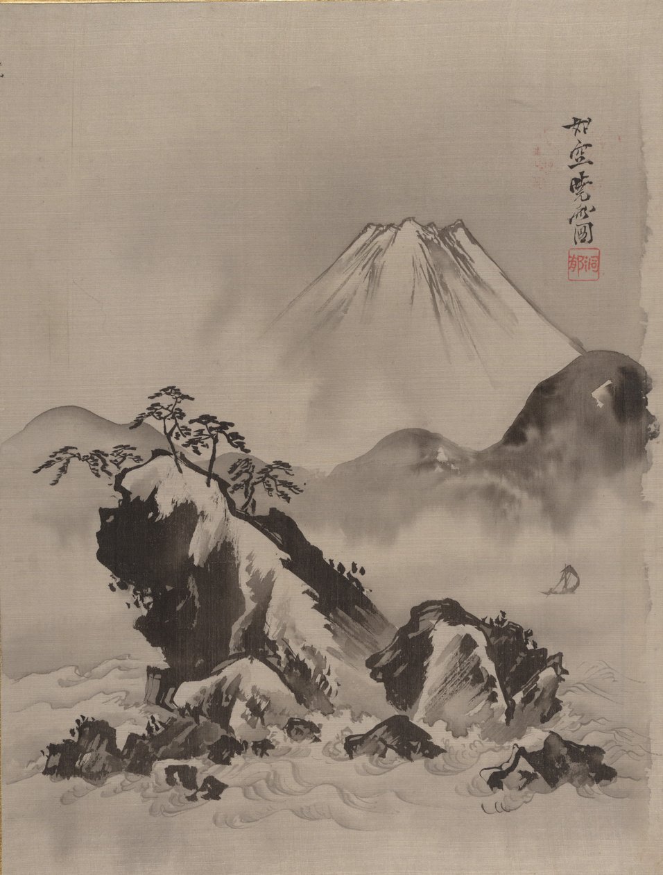 Fuji Dağı, yaklaşık 1887. by Kawanabe Kyosai