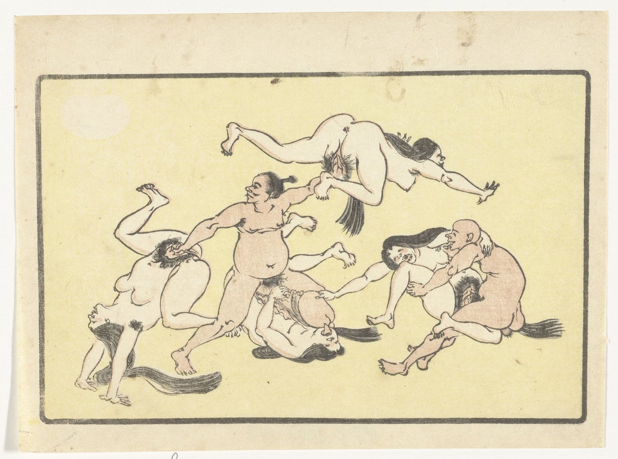 seks partisi Büyük Kuyruk (dizi başlığı) by Kawanabe Kyosai