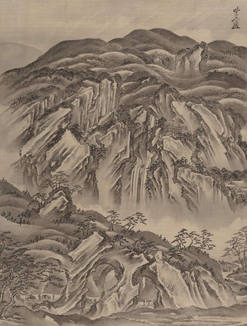 Kayalık Manzara, ca. 1887. by Kawanabe Kyosai
