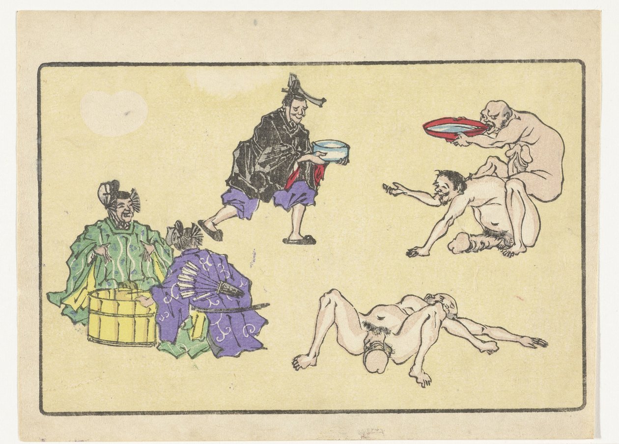 su taşıyıcı Büyük Kuyruk (dizi başlığı) by Kawanabe Kyosai