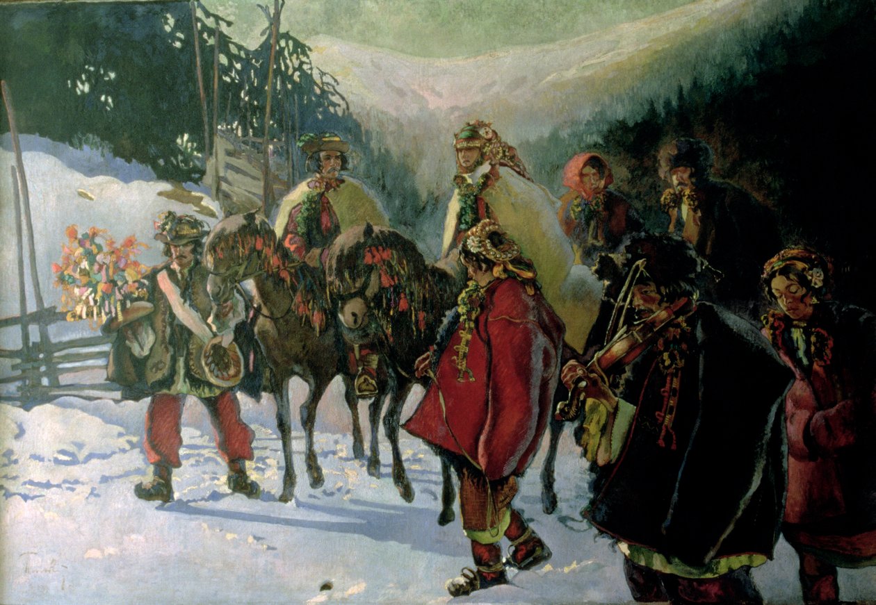 Hucul Düğünü, 1909 by Kazimierz Sichulski