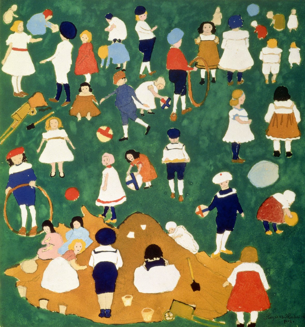 Çocuklar, 1908 by Kazimir Severinovich Malevich