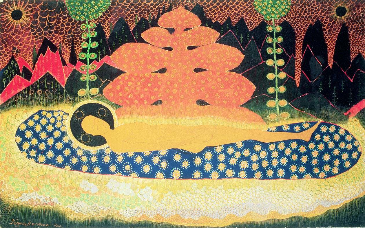 Kompozisyon, 1908 (kartta guaj) by Kazimir Severinovich Malevich