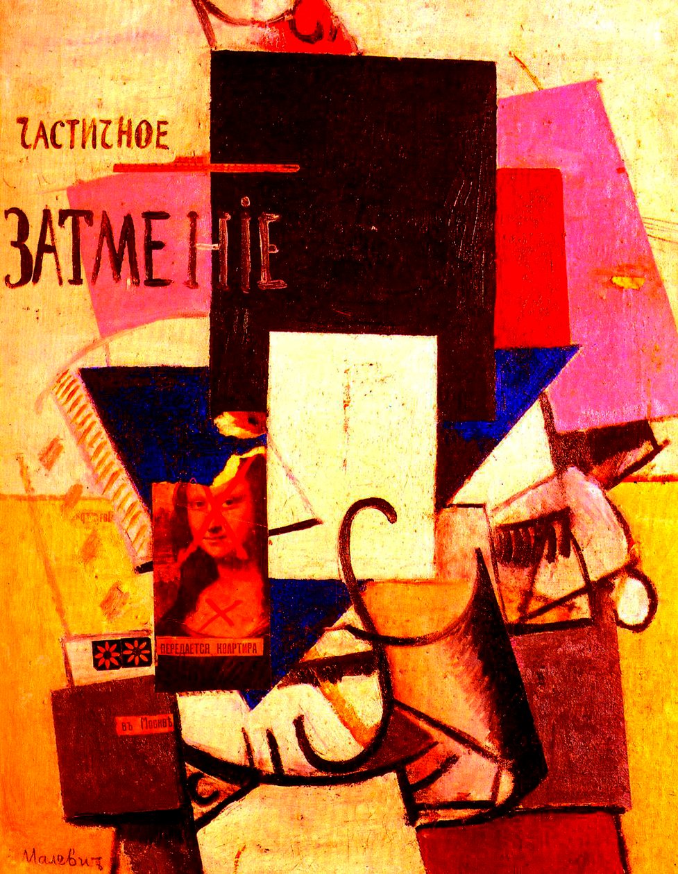 Mona Lisa ile Kompozisyon, 1914 by Kazimir Severinovich Malevich