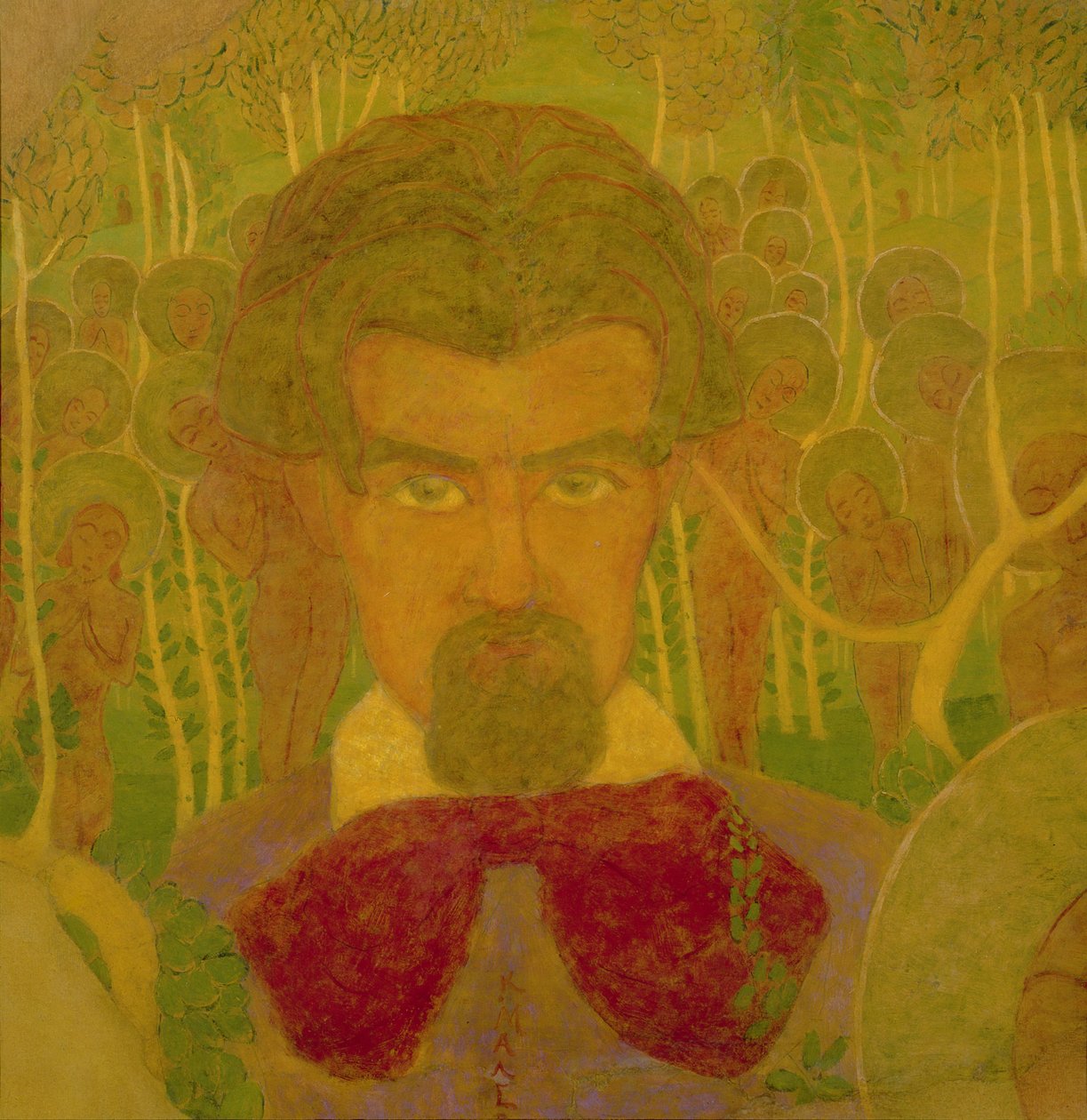 Otoportre, bir fresk için çalışma, 1907 (karttaki sıcaklık) by Kazimir Severinovich Malevich