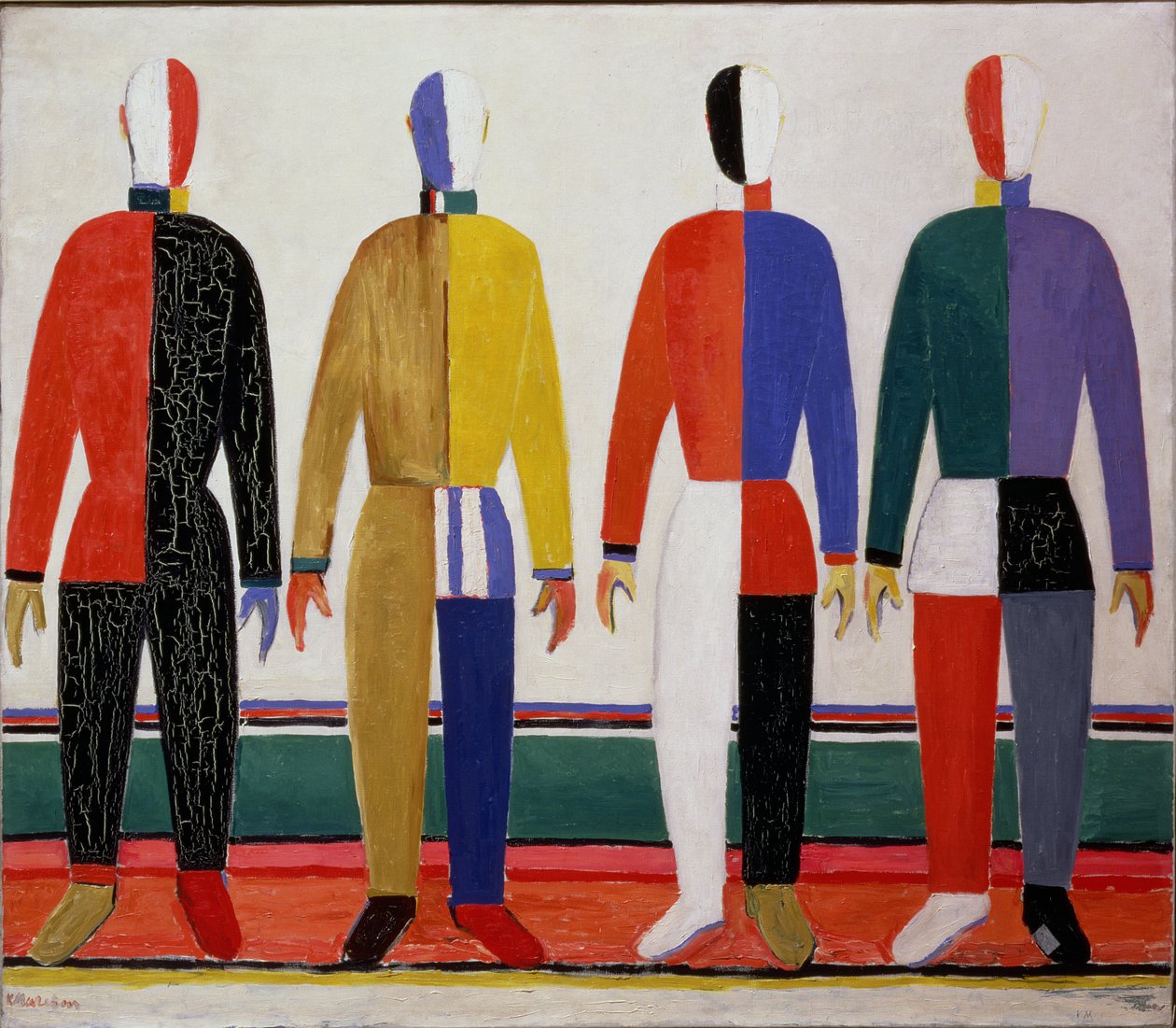 Sporcular veya Sporcuların Konturlarında Süprematizm, 1928-32 by Kazimir Severinovich Malevich