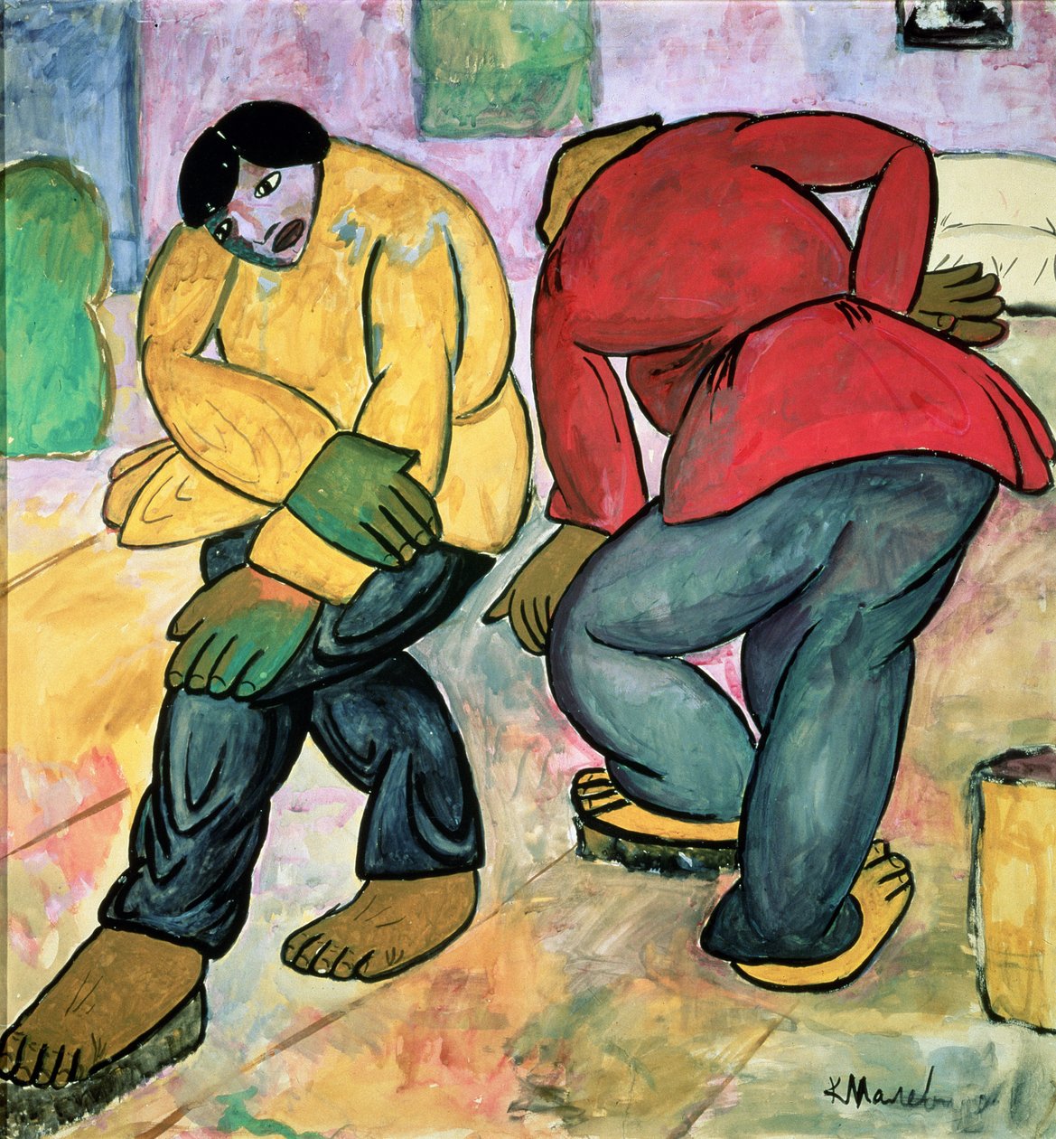 Zemin Parlatıcılar, 1911 by Kazimir Severinovich Malevich