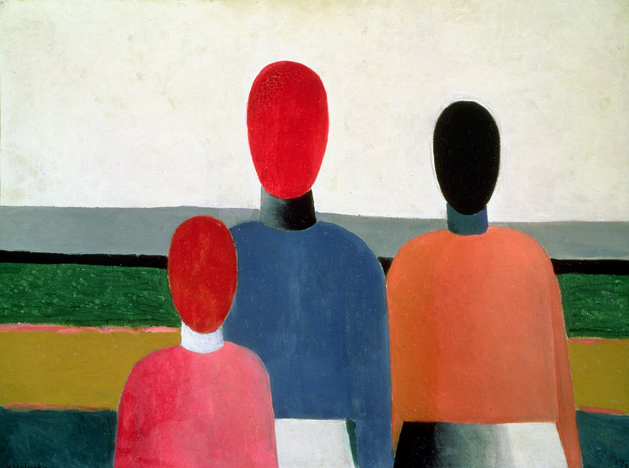 Üç Kadın Figürü, 1928-32 by Kazimir Severinovich Malevich