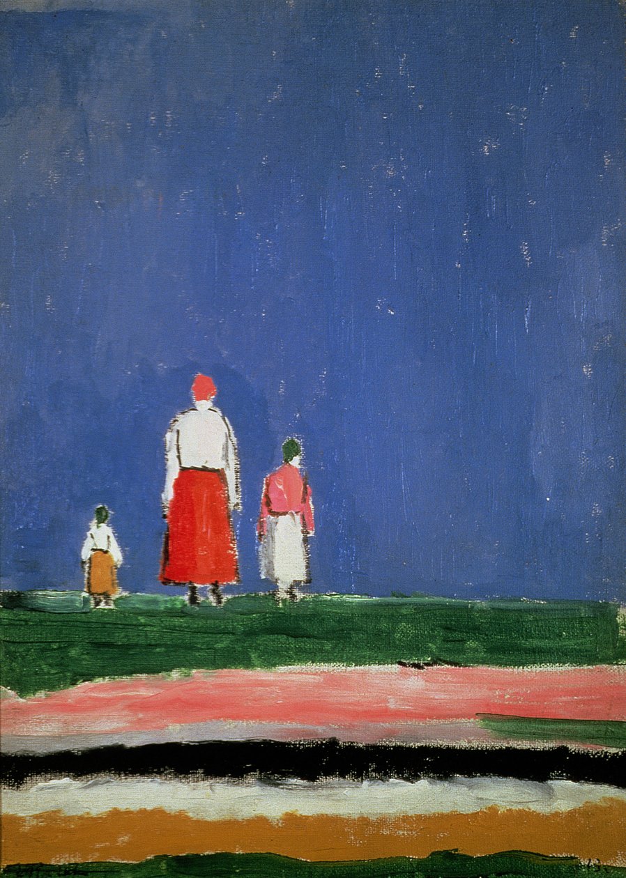 Üç Figür, 1913-28 by Kazimir Severinovich Malevich