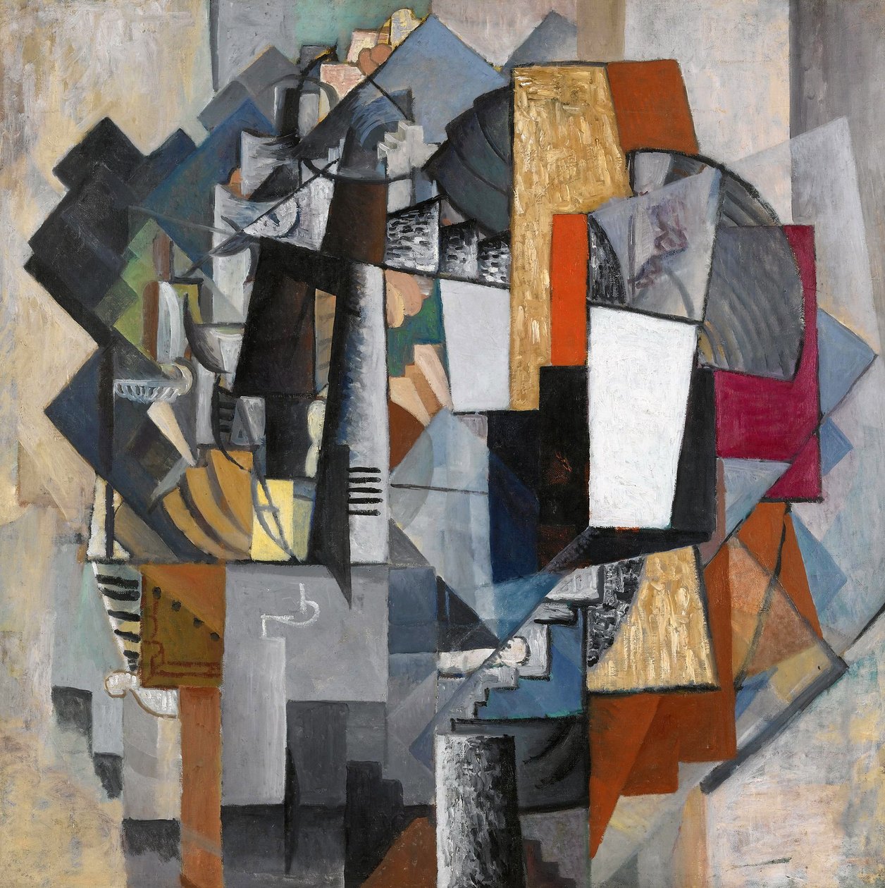 çalışma masası ve oda by Kazimir Severinovich Malevich
