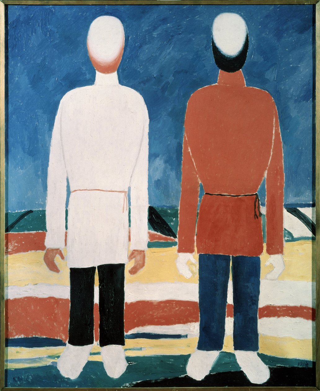 İki erkek figürü (İki erkek figürü). Kasimir Severinovich Malevich