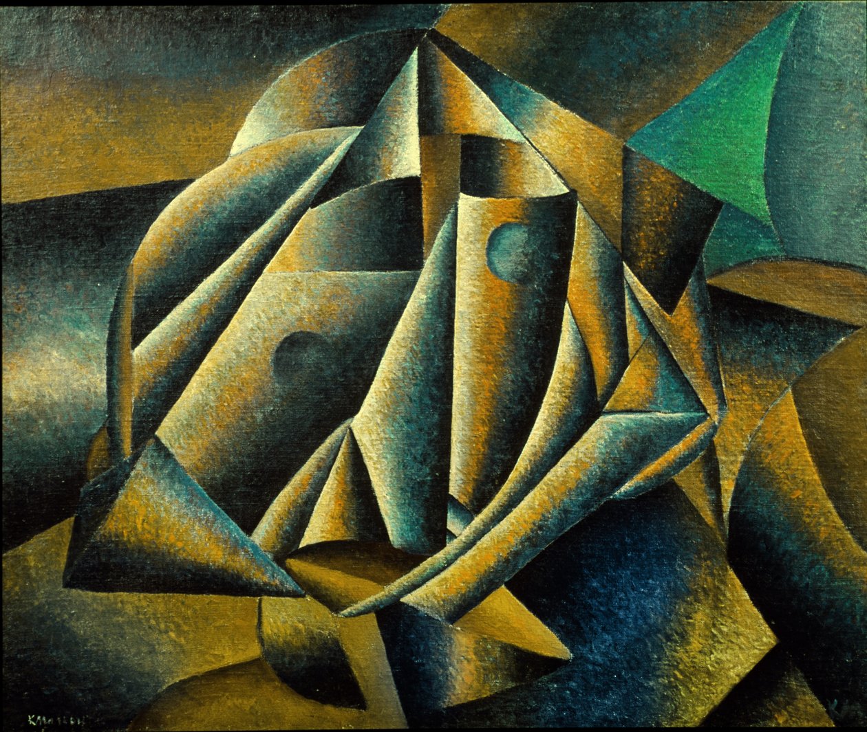 Köylü Kızın Başı, 1912-13 by Kazimir Severinovich Malevich