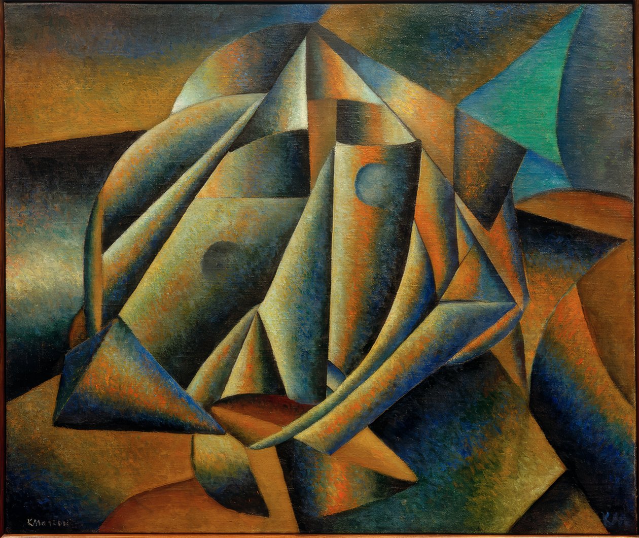 Bir köylü kızının başı by Kazimir Severinovich Malevich