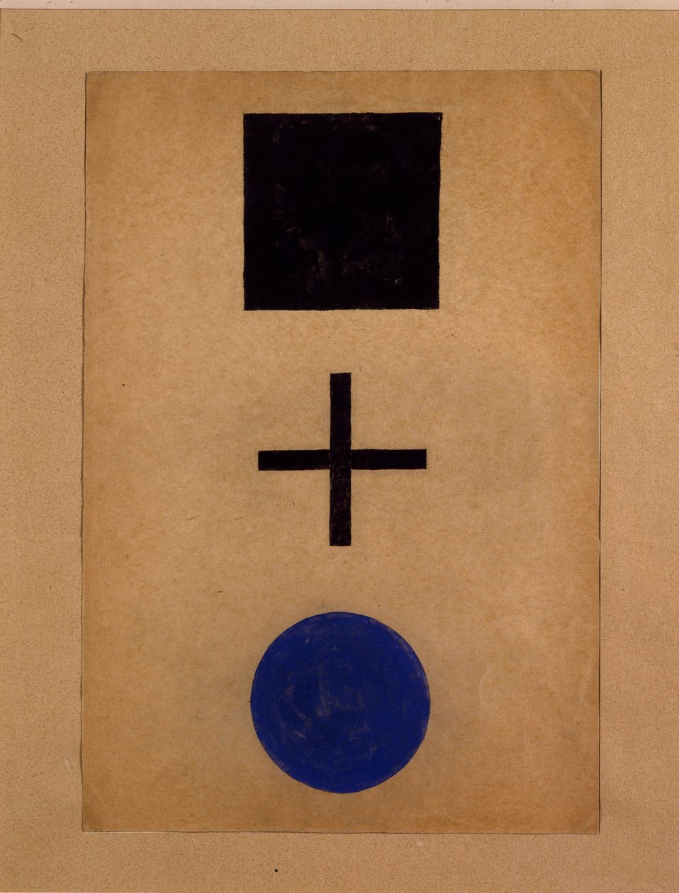 Süprematizm: kare, haç, daire Guaj resmi Kazimir Malevich (Malevich, Malevich) (1878-1935) 1919-1920 Özel koleksiyon by Kazimir Severinovich Malevich
