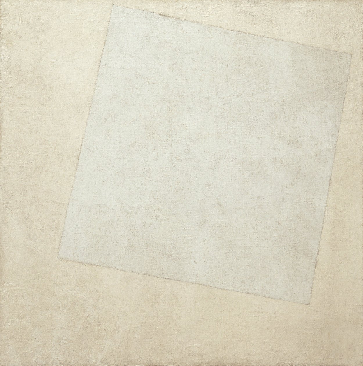 Suprematist Kompozisyon: Beyaz Üzerine Beyaz, 1918 by Kazimir Severinovich Malevich