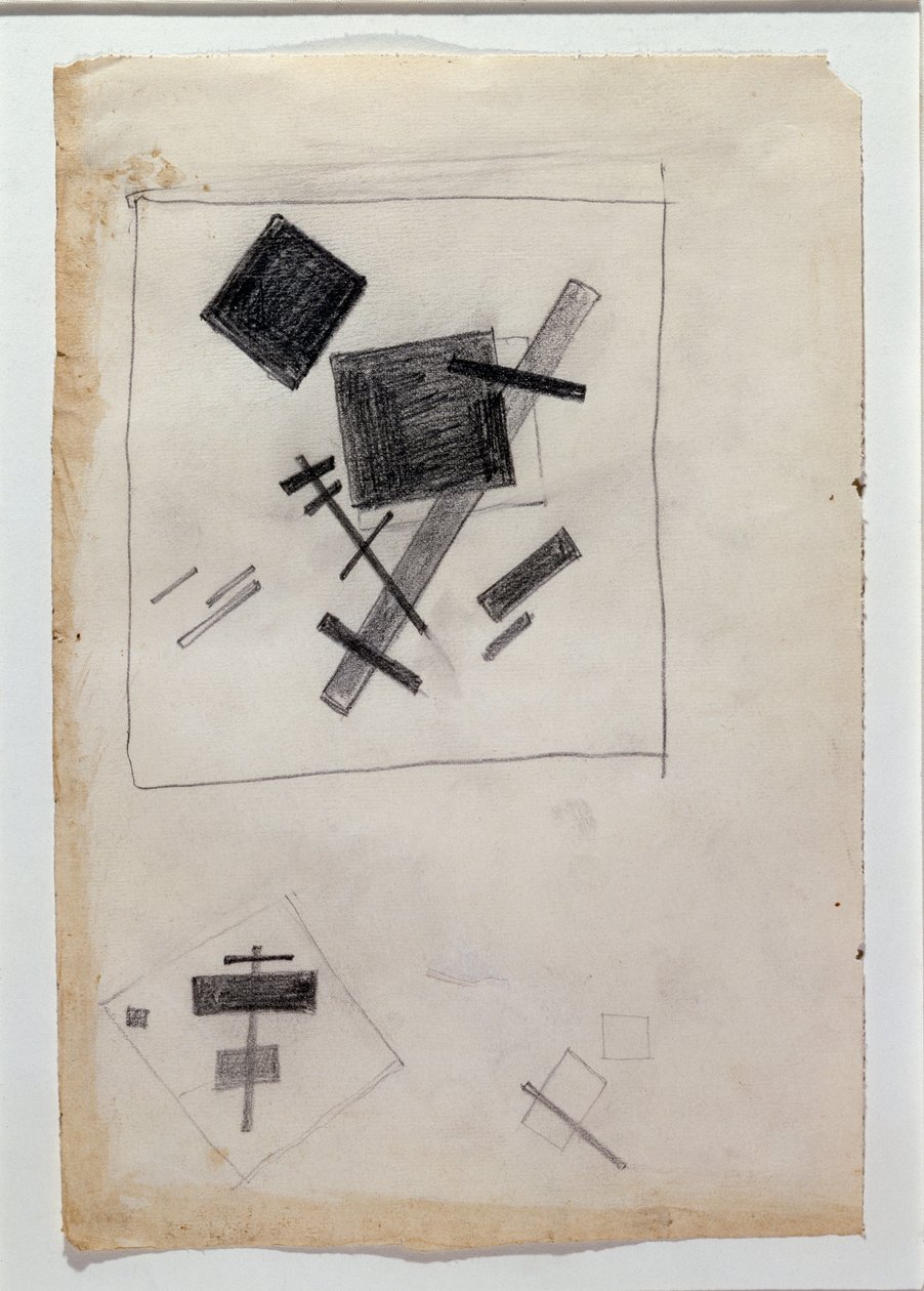 Suprematist kompozisyon (Çizim by Kazimir Severinovich Malevich