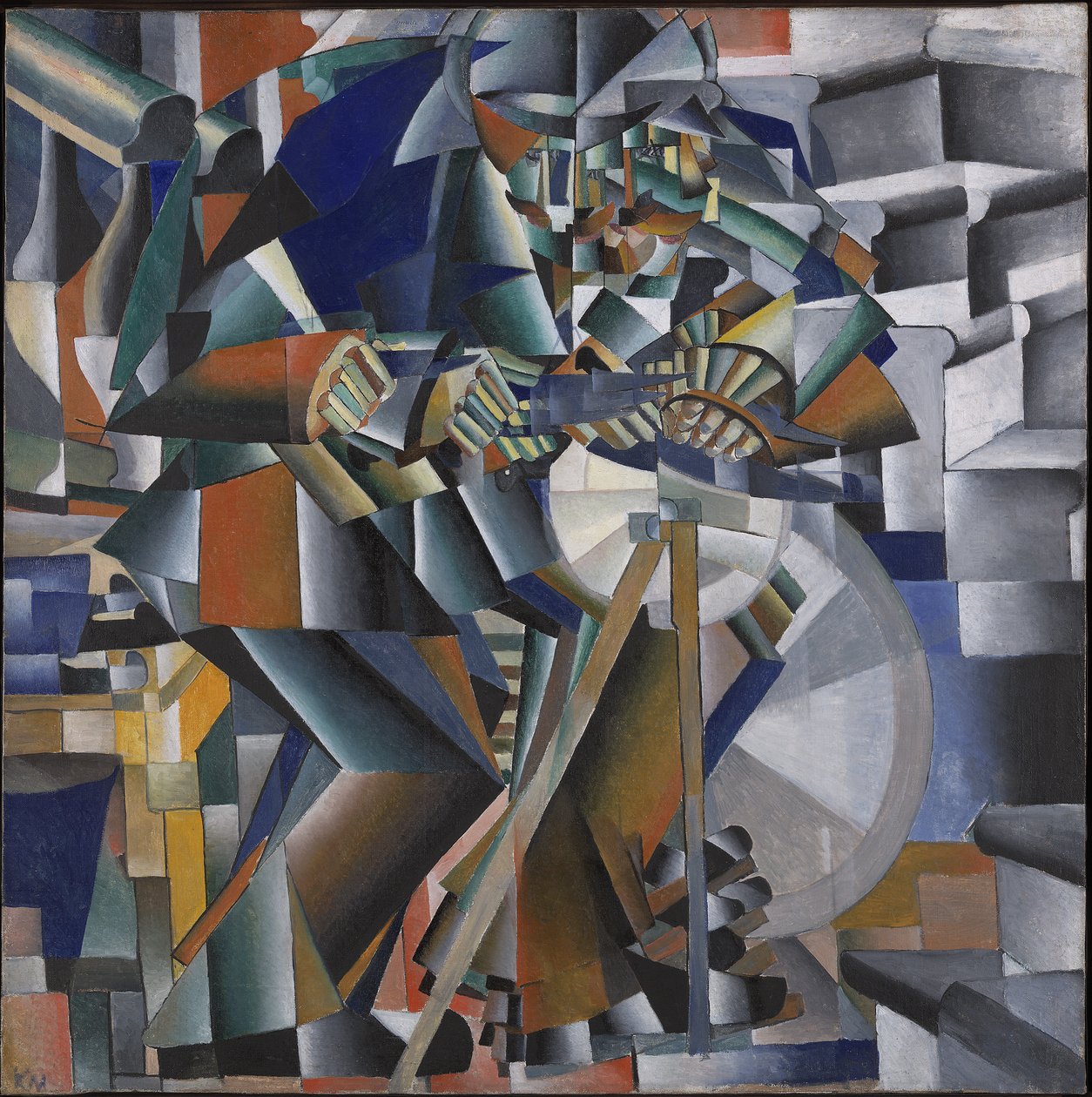 Bıçak Öğütücü veya Parıldama Prensibi, 1912-3 by Kazimir Severinovich Malevich