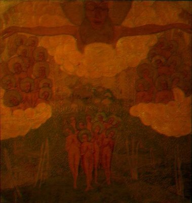 Cennetin Zaferi, bir fresk için çalışma by Kazimir Severinovich Malevich