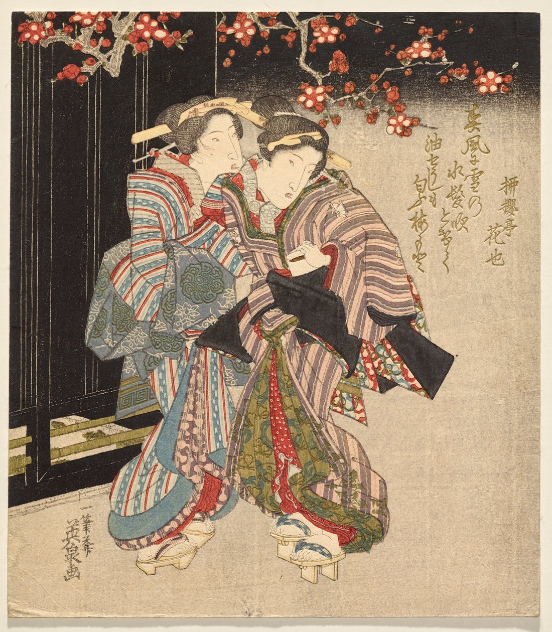 fukagawa fahişe ve gece hizmetçi by Keisai Eisen
