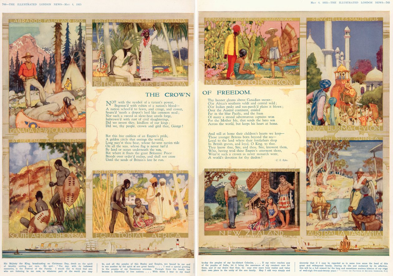 The Illustrated London News'den Özgürlük Tacı, 4 Mayıs 1935 by Kenneth Shoesmith