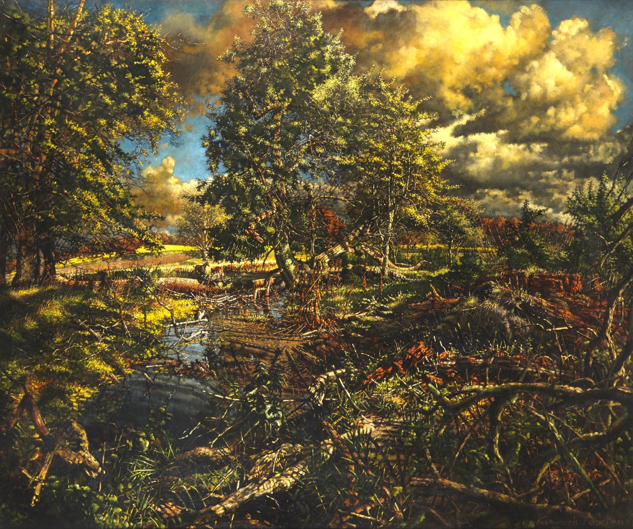 Nailbourne Bahar Deresi, Bourne Parkı by Kenneth Newton