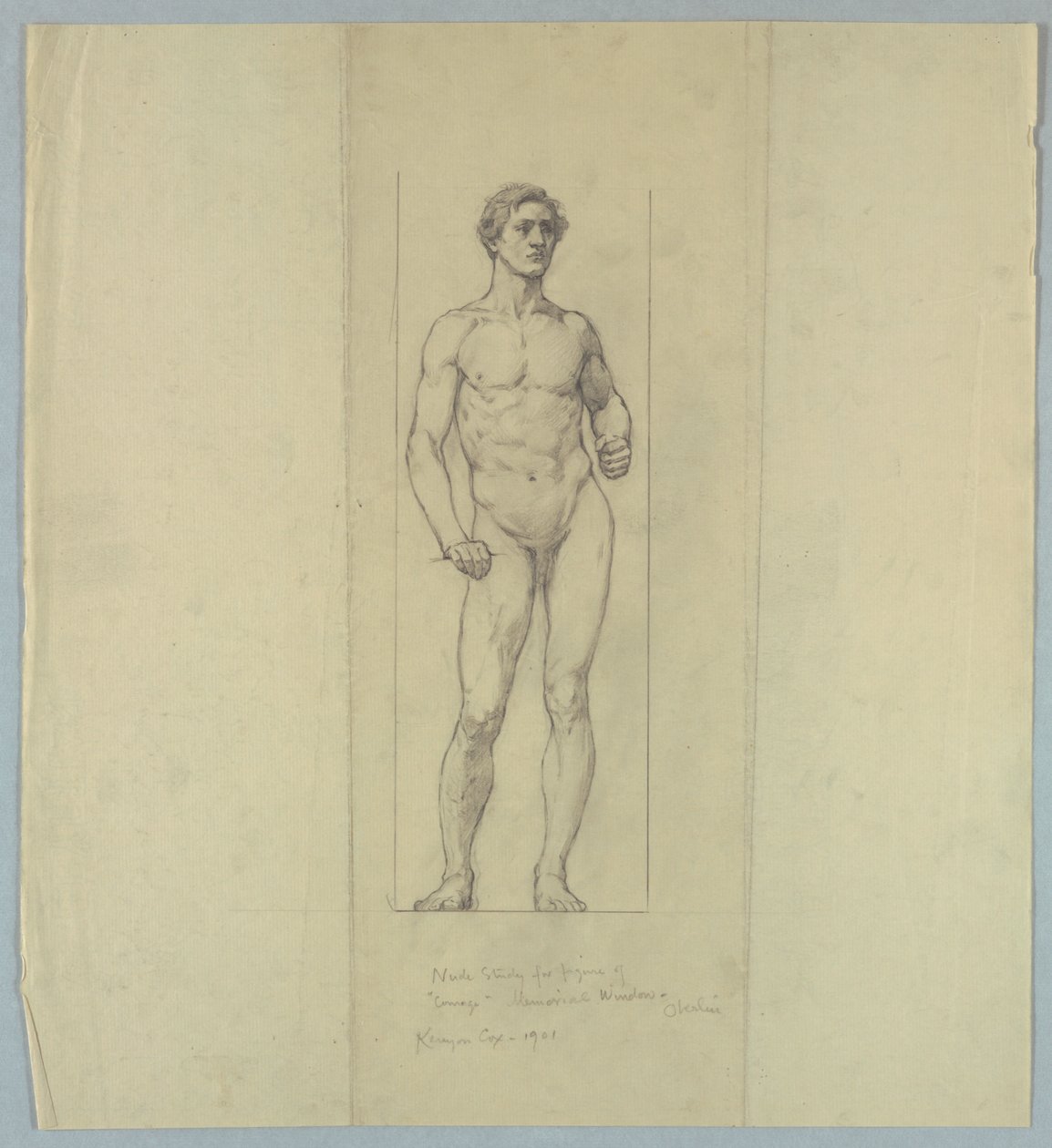 "Cesaret" Figürü için Çıplak Çalışma, Jacob Dolson Cox