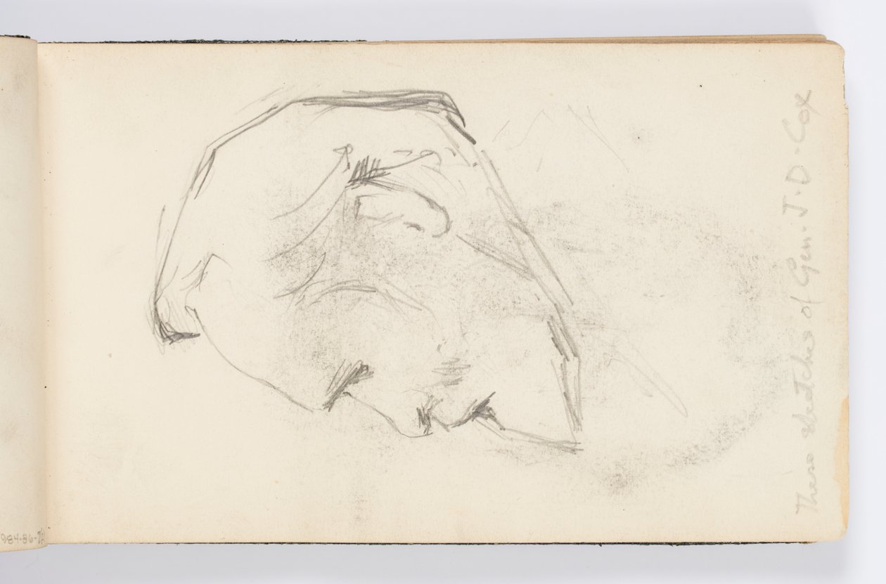 Sketchbook Sayfası: Profilde Sakallı Adam by Kenyon Cox