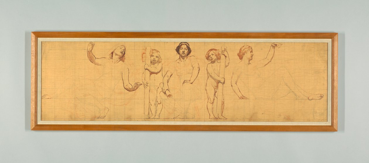 Ortak Hukuk, "Hukuk Hükümdarlığı"nın Sol Paneli Çalışması, Temyiz Mahkemesi için Friz, New York by Kenyon Cox