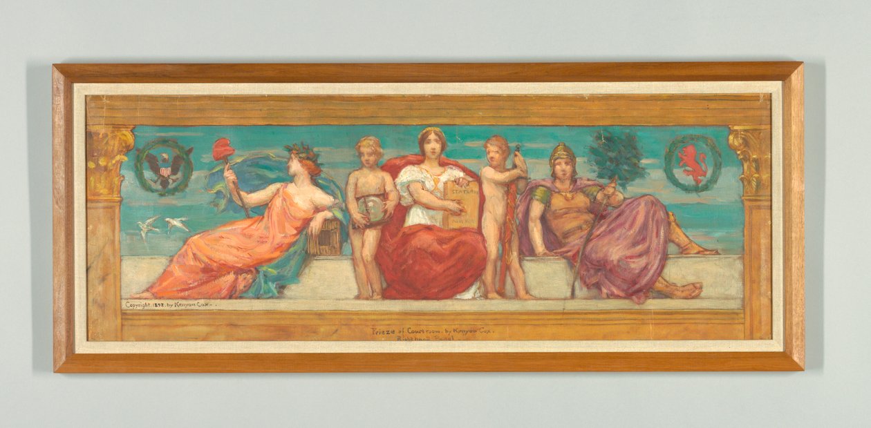 Statü Hukuku, "Hukuk Hükümdarlığı"nın Sağ Paneli Çalışması, Temyiz Mahkemesi Frizi, New York by Kenyon Cox