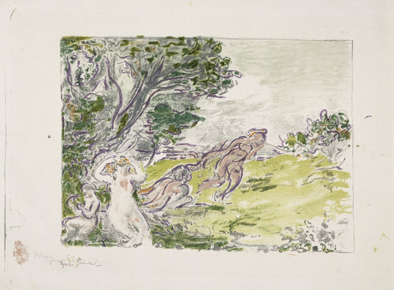 Ağacın Altında Oturan Peri, 1900 (renkli litografi) by Ker Xavier Roussel