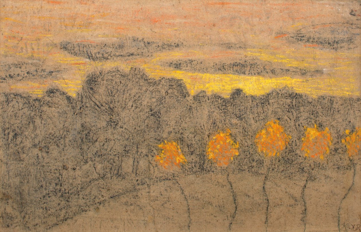 Sarı Ağaçlı Manzara, 1893-1895. by Ker Xavier Roussel