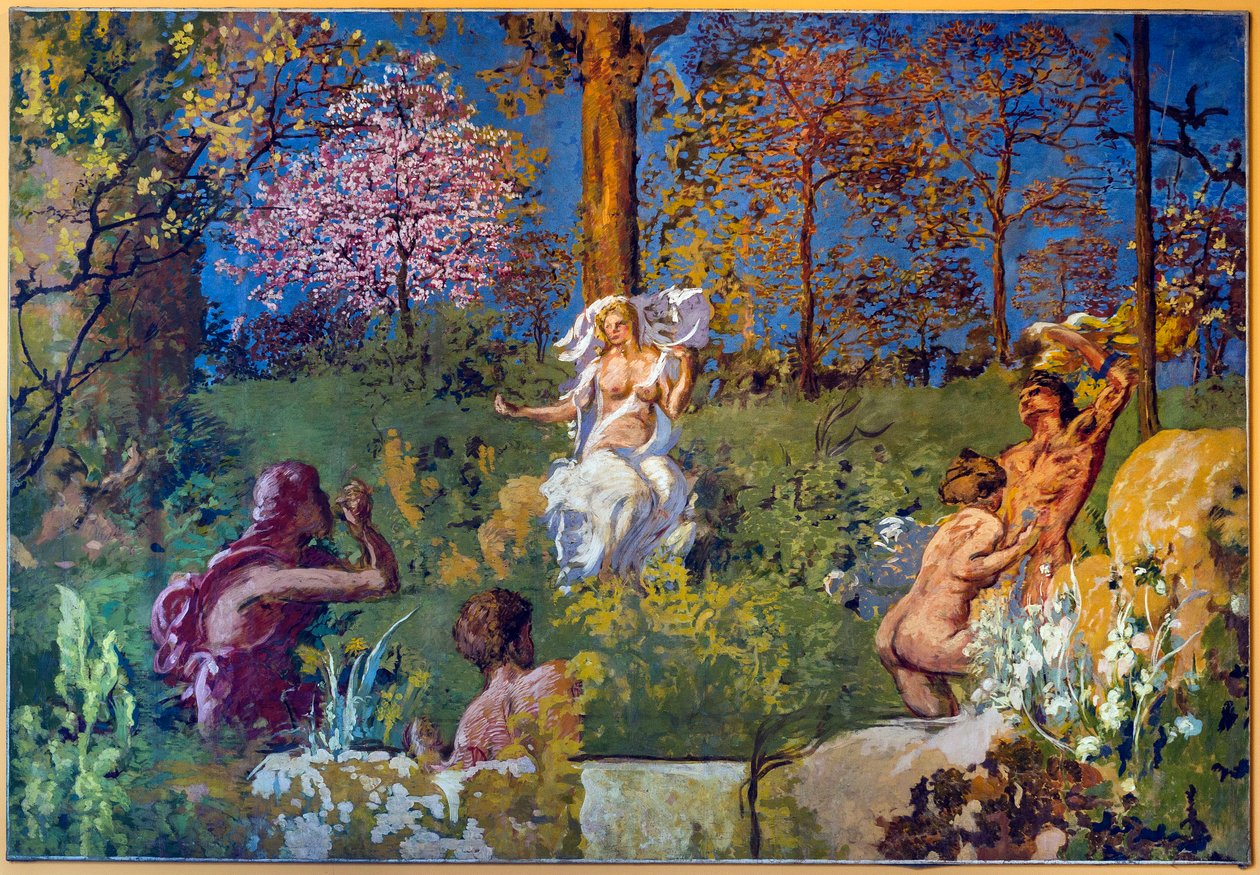 Gençlik Çeşmesi (tuval üzerine tutkal boyama) by Ker Xavier Roussel