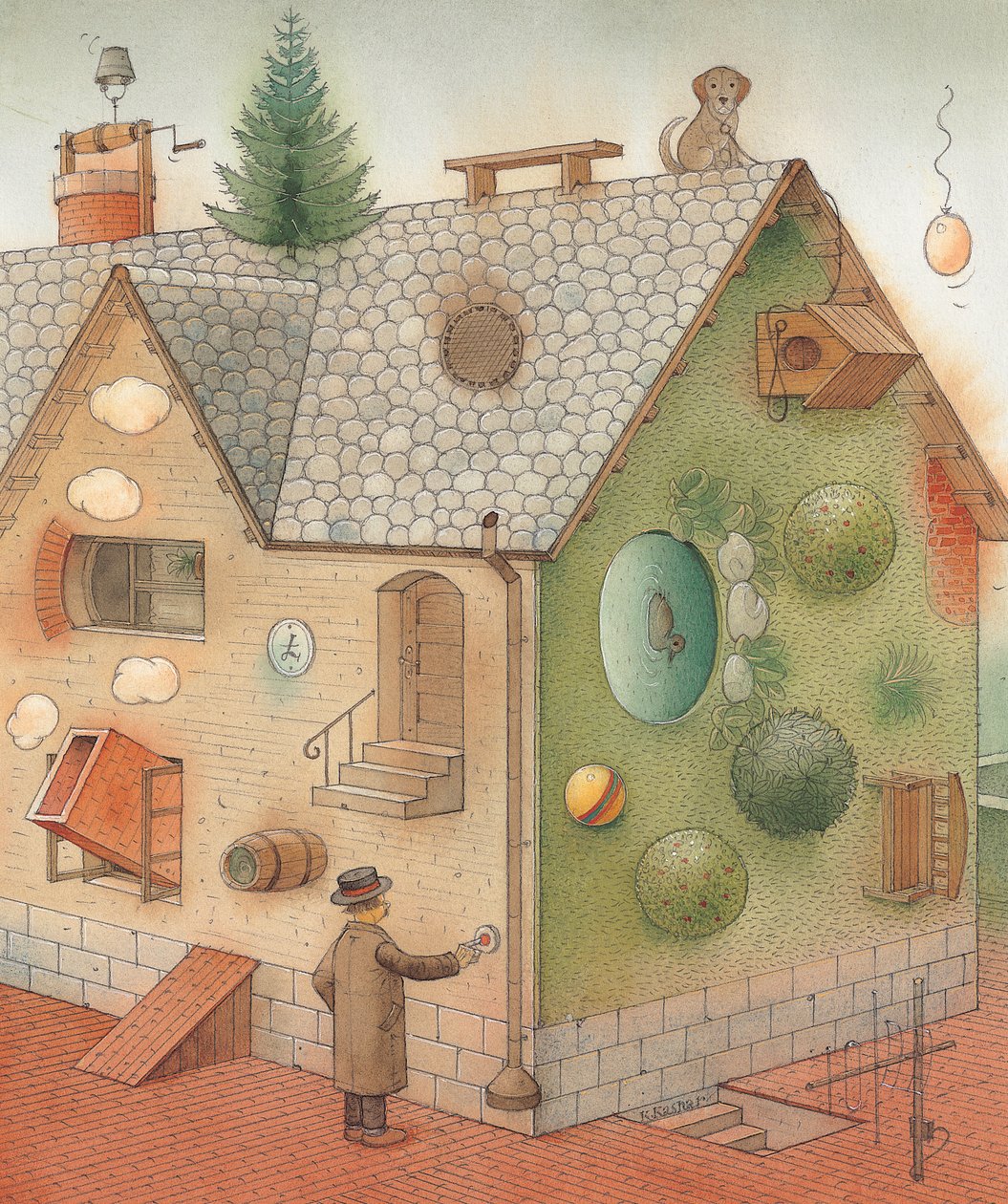 Kara Gün, 2005 (kağıt üzerinde wc) by Kestutis Kasparavicius