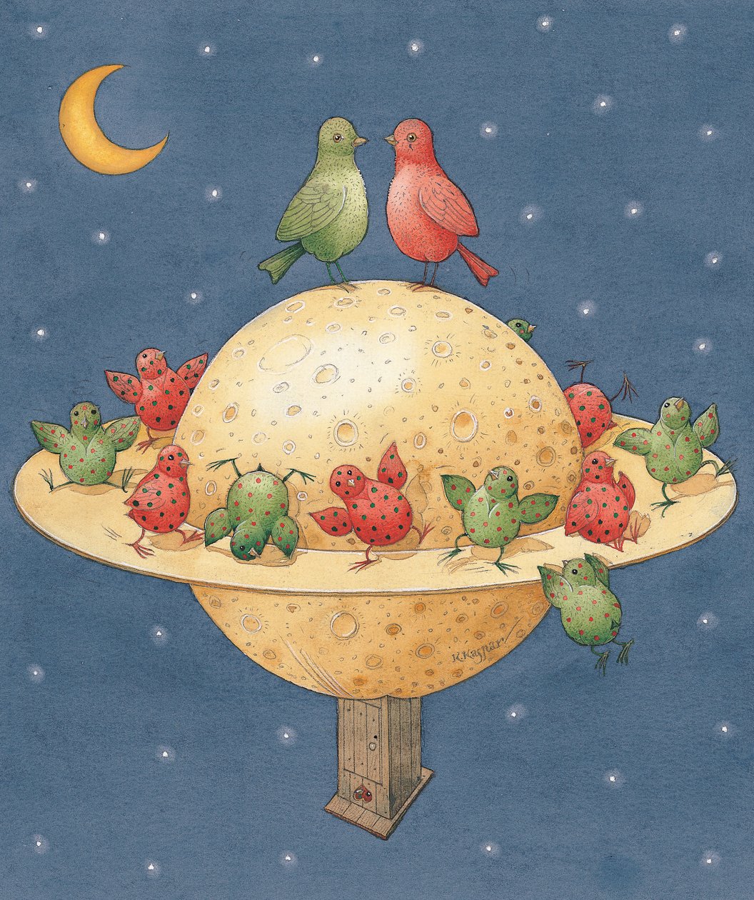 Planet, 2003 (kağıt üzerinde wc) by Kestutis Kasparavicius