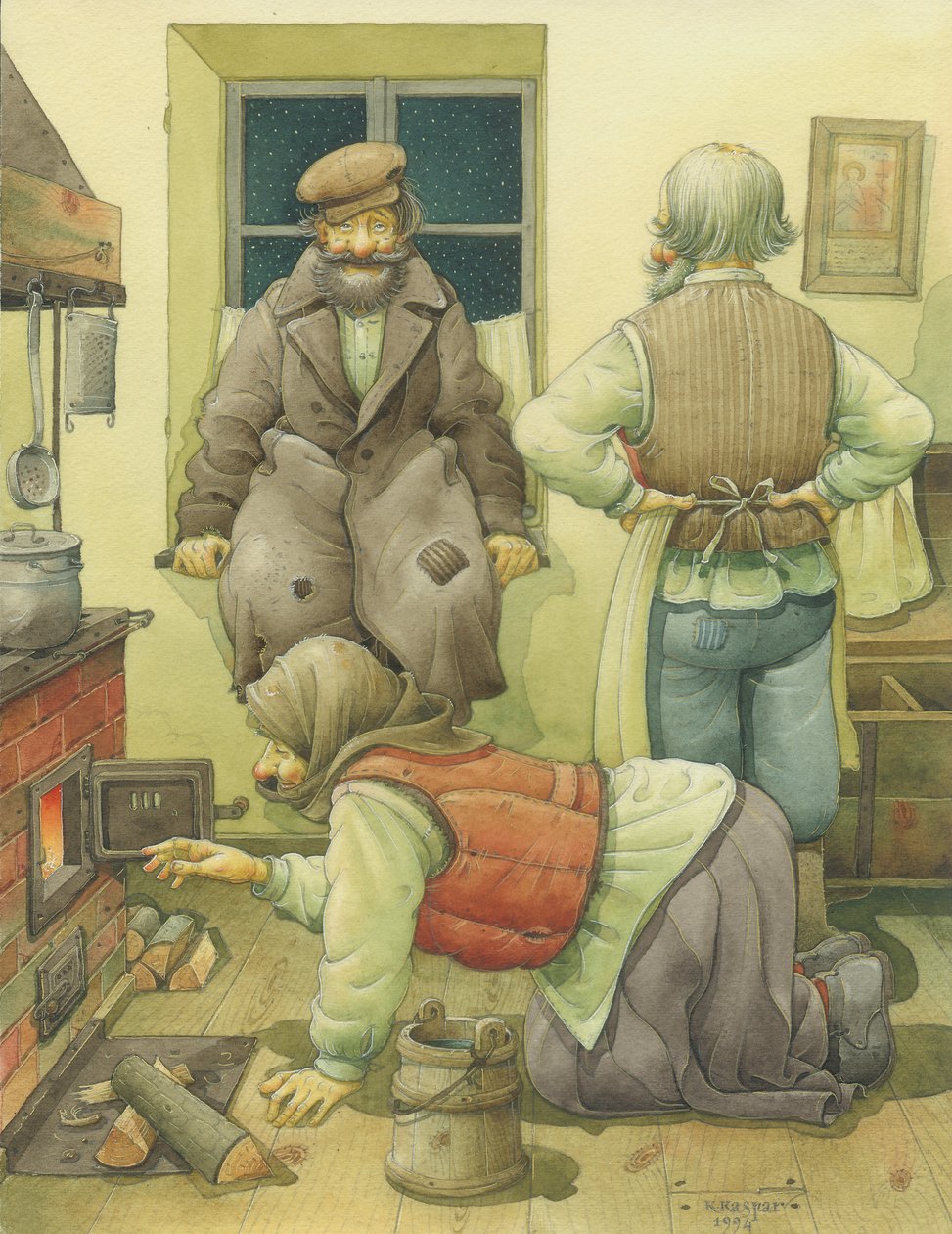 Rus Sahnesi 04, 1994 (kağıt üzerinde wc) by Kestutis Kasparavicius