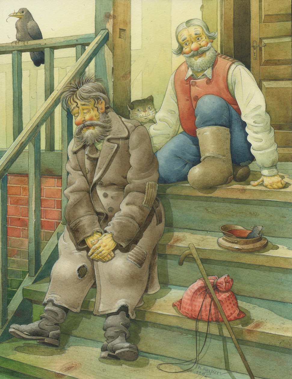 Rus Sahnesi 08, 1994 (kağıt üzerinde wc) by Kestutis Kasparavicius