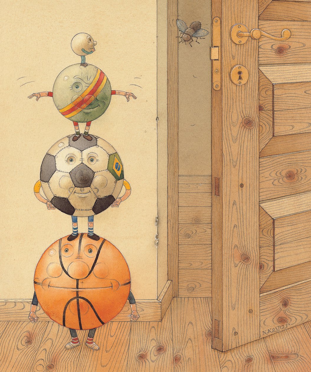 Korkunç Hikaye, 2005 (kağıt üzerinde wc) by Kestutis Kasparavicius