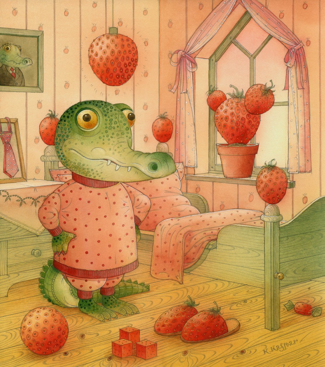 Çilek Günü, 2006 (kağıt üzerinde wc) by Kestutis Kasparavicius