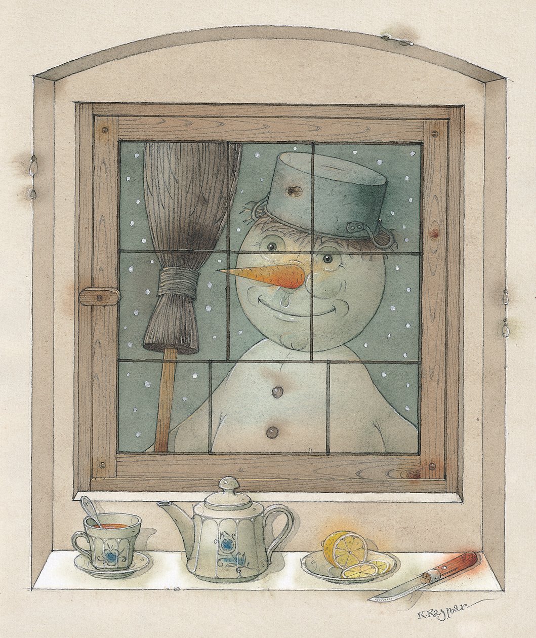 Kardan Adam, 2003 (kağıt üzerinde wc) by Kestutis Kasparavicius