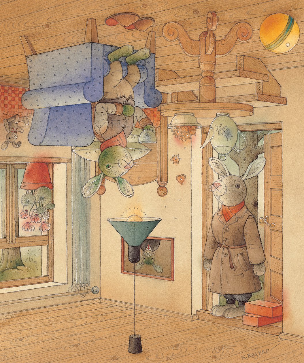 İki Tavşan, 2005 (kağıt üzerinde wc) by Kestutis Kasparavicius