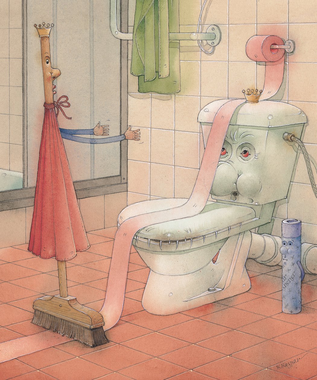 WCStory, 2003 (kağıt üzerinde wc) by Kestutis Kasparavicius