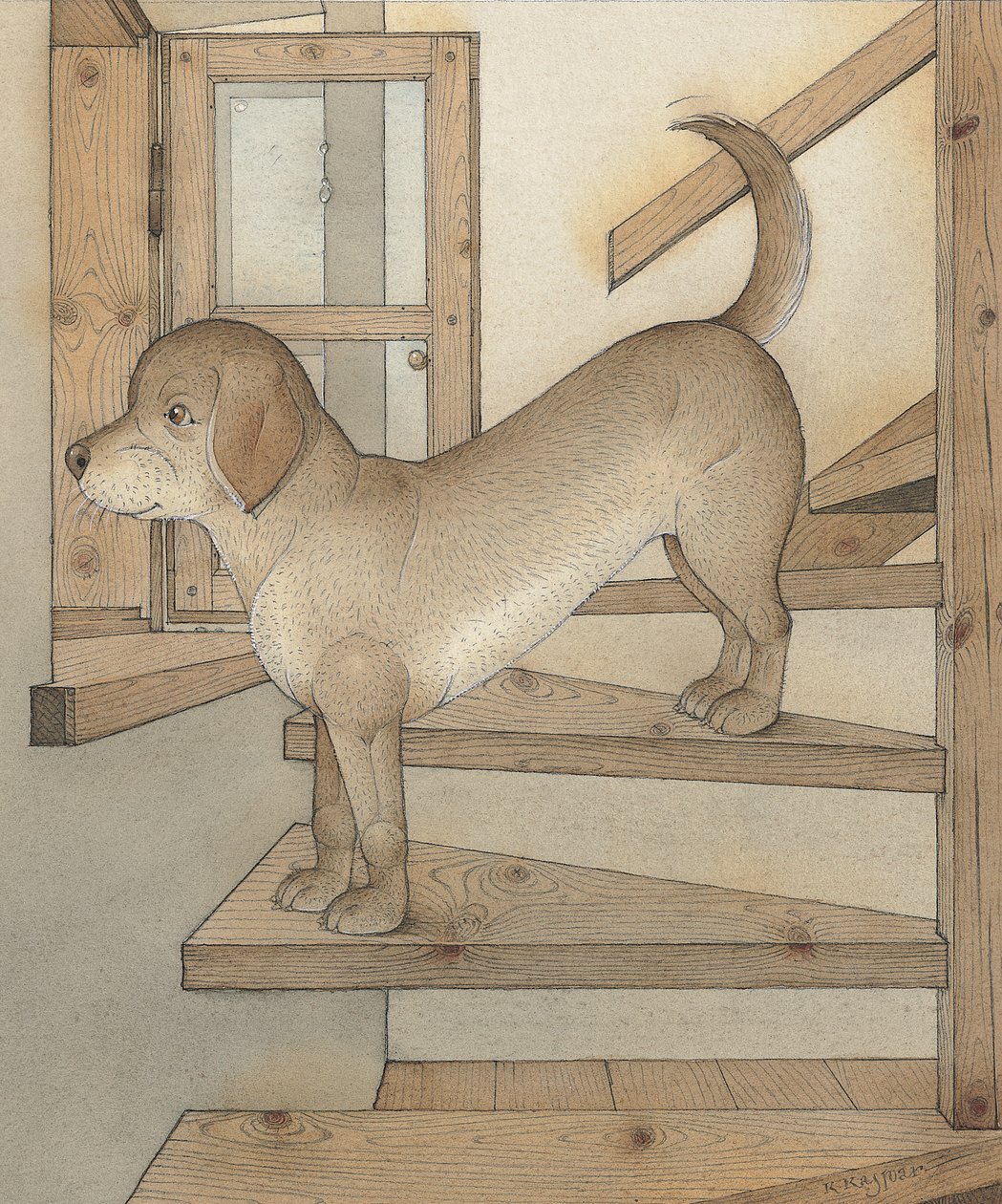 Watchdog, 2003 (kağıt üzerinde wc) by Kestutis Kasparavicius
