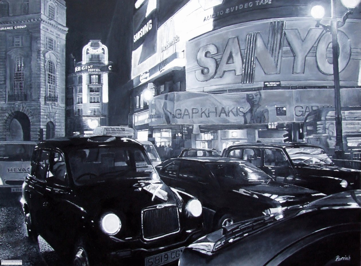 Parlak Işıklar, 2008 (yağlar) by Kevin Guild of Railway Artist Parrish
