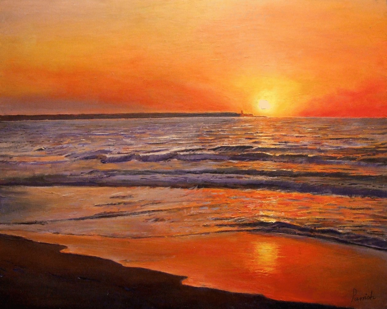 Günbatımı ve Huzur, 2008 by Kevin Guild of Railway Artist Parrish