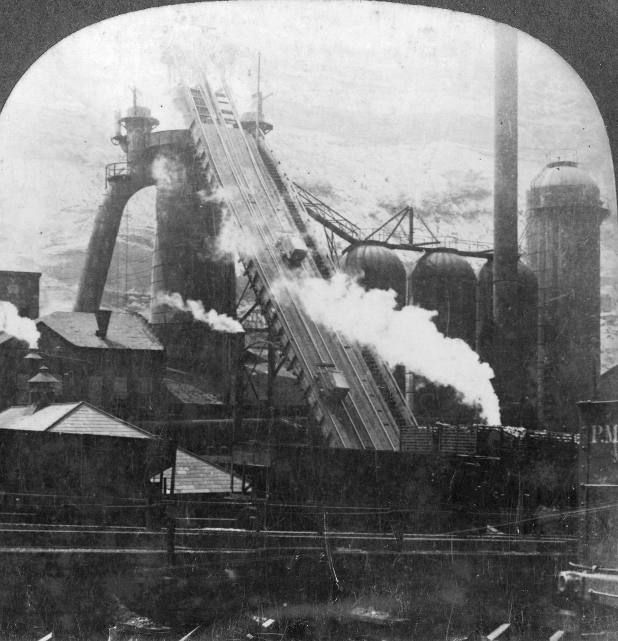 Yüksek fırın, Pittsburgh, Pensilvanya, ABD, 20. yüzyılın başları by Keystone View Company