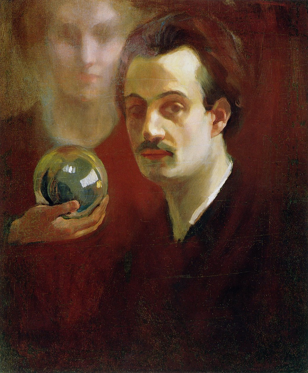 Otoportre ve İlham Perisi, 1911 by Khalil Gibran