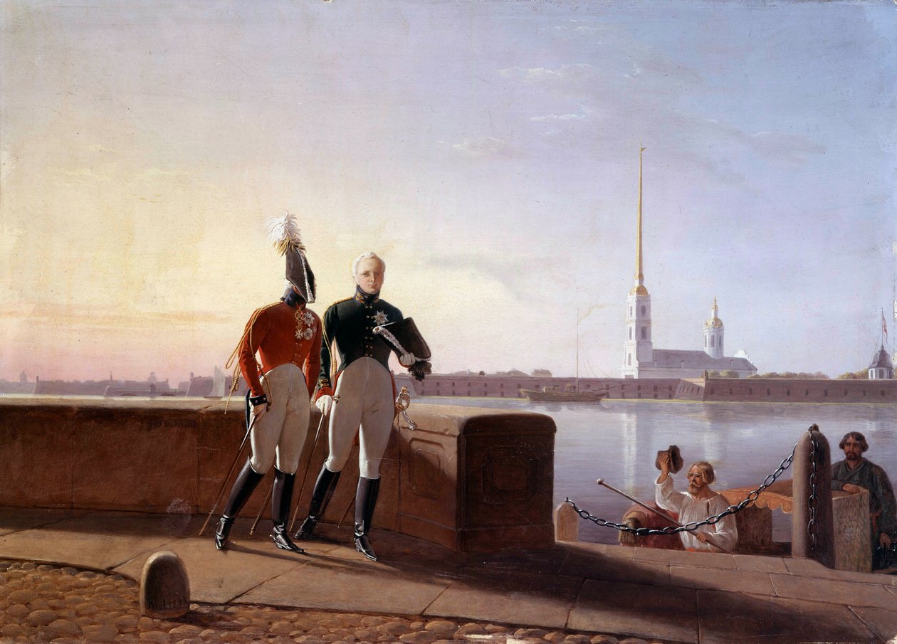 Rus Çarı I. Alexander (1777-1825) ve kardeşi Konstantin, Neva